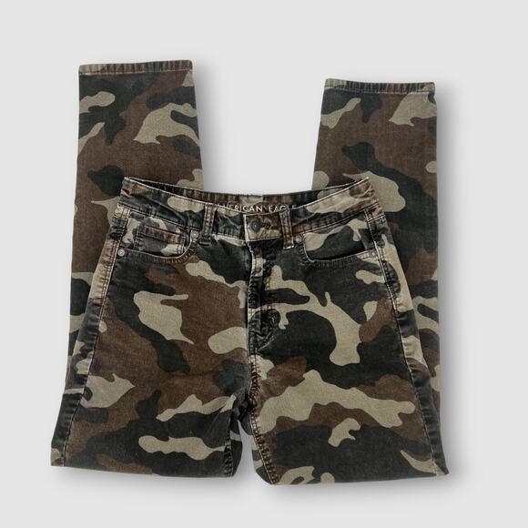 American Eagle Super Stretch Camo Mom Jeans Women’s Size 4 - Picture 1 of 9